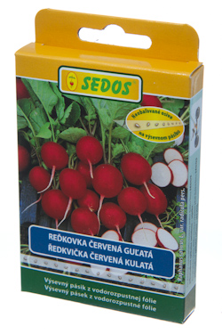 Reďkovka červená guľatá Lada, výsevný pásik 5 metrov Reďkovka červená guľatá Lada, výsevný pásik 5 metrov
