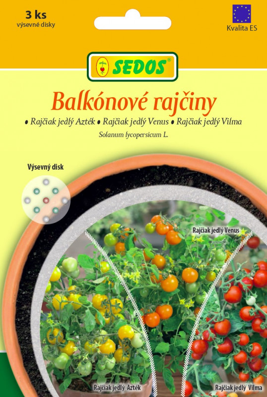 Balkónové rajčiny: rajčiak jedlý Azték, rajčiak jedlý Venus, rajčiak jedlý Vilma Balkónové rajčiny: rajčiak jedlý Azték, rajčiak jedlý Venus, rajčiak jedlý Vilma