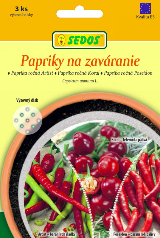 Papriky na zaváranie: paprika ročná Artist, paprika ročná Koral, paprika ročná Poseidon Papriky na zaváranie: paprika ročná Artist, paprika ročná Koral, paprika ročná Poseidon
